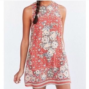 Ecote from Urban Outfitters | Orange Floral Dress